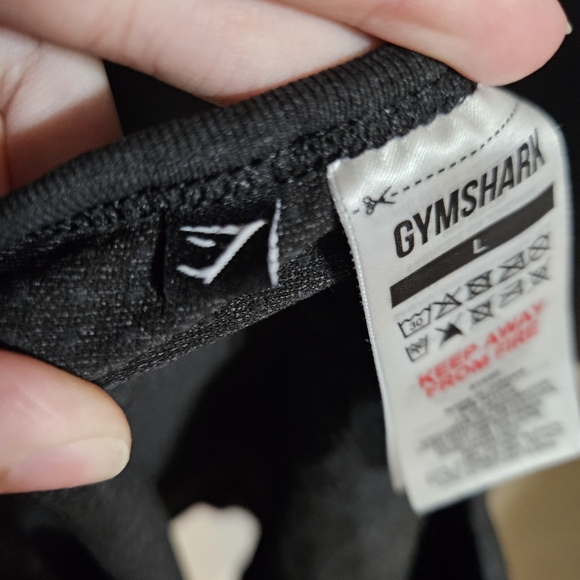 Gymshark Black Long Sleeve Crop Top Large - Picture 8 of 8